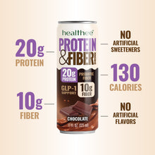 Load image into Gallery viewer, Healthee Protein &amp; Fiber - Chocolate - 11 Fl Oz