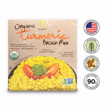 Load image into Gallery viewer, Healthee Organic Turmeric Brown Rice - Precooked Whole Grain Rich With Nutrients